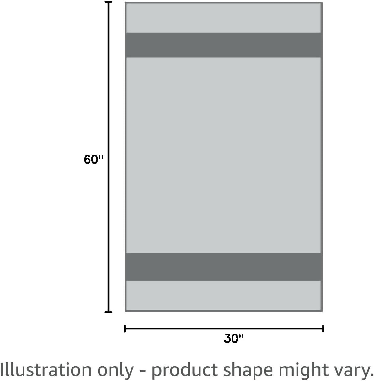 POLYTE Microfiber Oversize Quick Dry Lint Free Bath Towel, 60 x 30 in, 4 Pack (Gray, Waffle Weave)