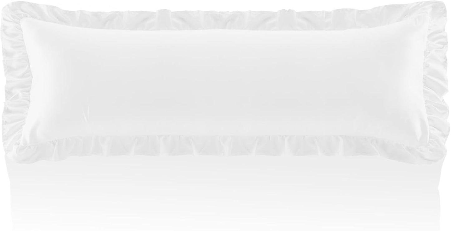 StangH Kids Curtains for Bedroom, French Romantic Style Ruffled Blush Curtains Soft Smooth Faux Silk Window Curtain Drapes for Girls/Nursery Decor/Dressing Room, Blush Pink, W52 x L95, 2 Panels