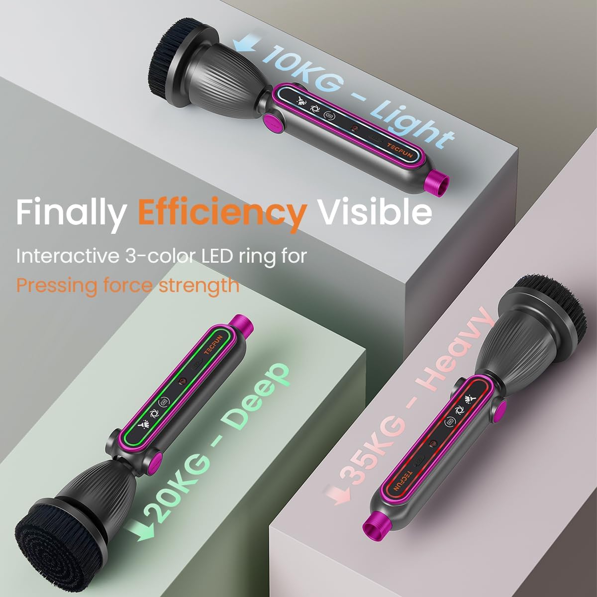 Electric Spin Scrubber 16 in 1 Cleaning Brush with Adjustable Angles & Heads, Bathroom Power Scrubber with Extendable Handle, Interactive LED, Cleaning Supplies for Toilet,Kitchen,Shower-Grey