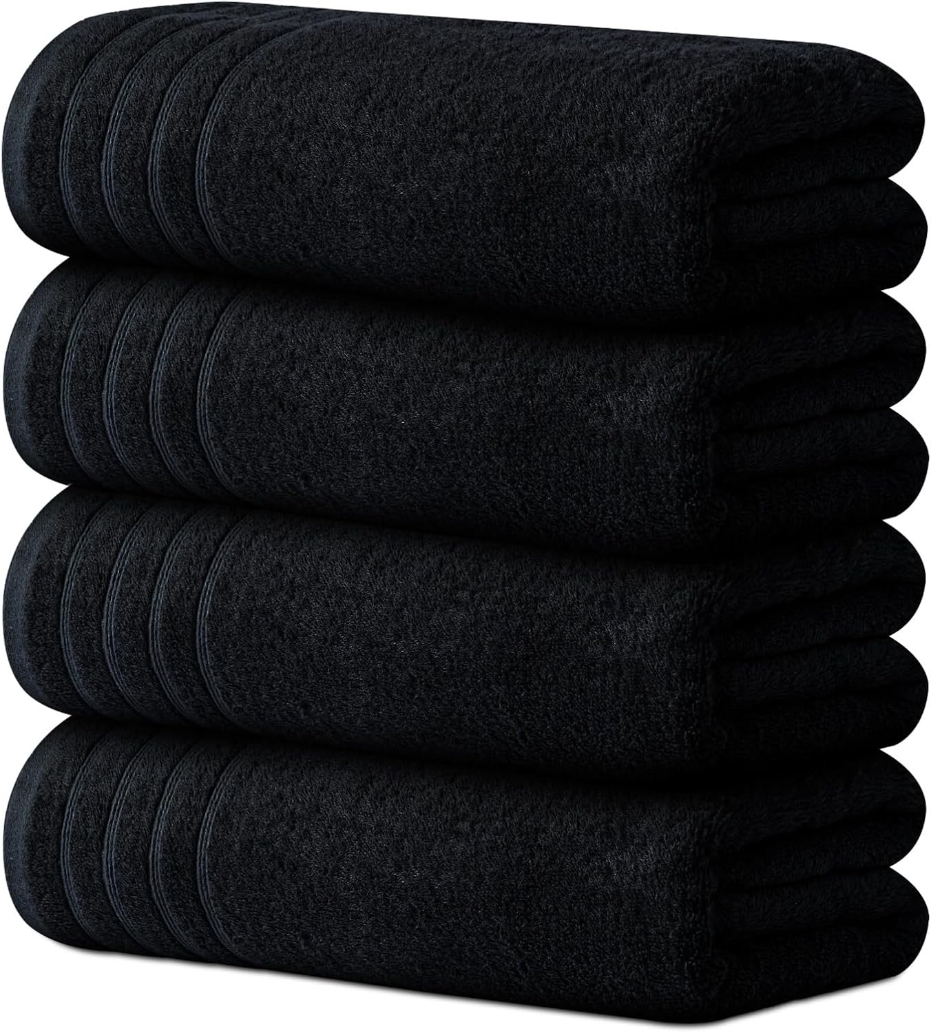 Avalon Towels Bath Towels Set of 4, Size 30 x 60 Inches, Highly Soft and Absorbent, Quick Drying, Lightweight, Perfect for Daily Use (Light Grey)