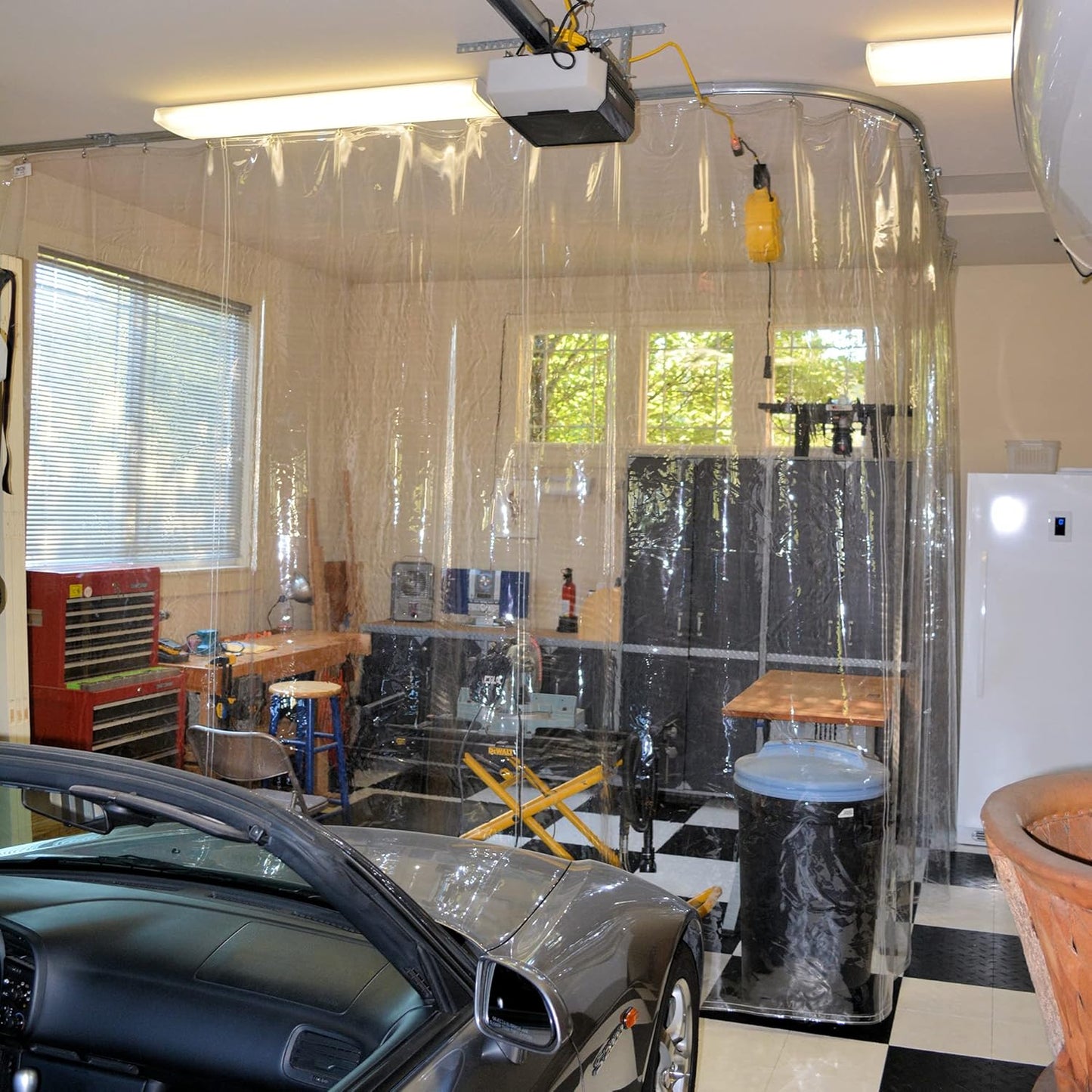 Garage Divider Curtains | Manage Your Garage Space | Quick Rolling and Easy to Clean | Divide Work Areas Quickly
