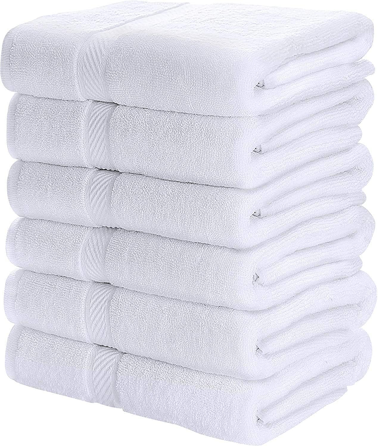 Utopia Towels 6 Pack Medium Bath Towel Set, 24 by 48 Inches, 500 GSM 100% Ring Spun Cotton, Lightweight and Highly Absorbent Quick Drying Premium Towels for Hotel, Spa and Bathroom, Grey