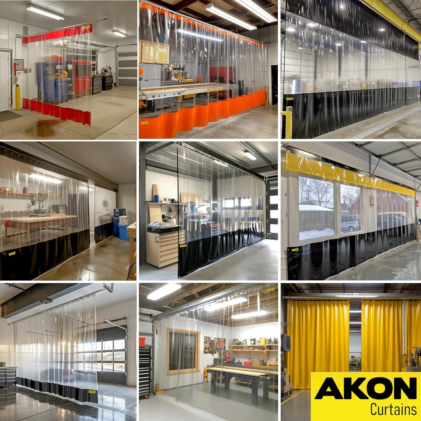 Garage Divider Curtains | Manage Your Garage Space | Quick Rolling and Easy to Clean | Divide Work Areas Quickly