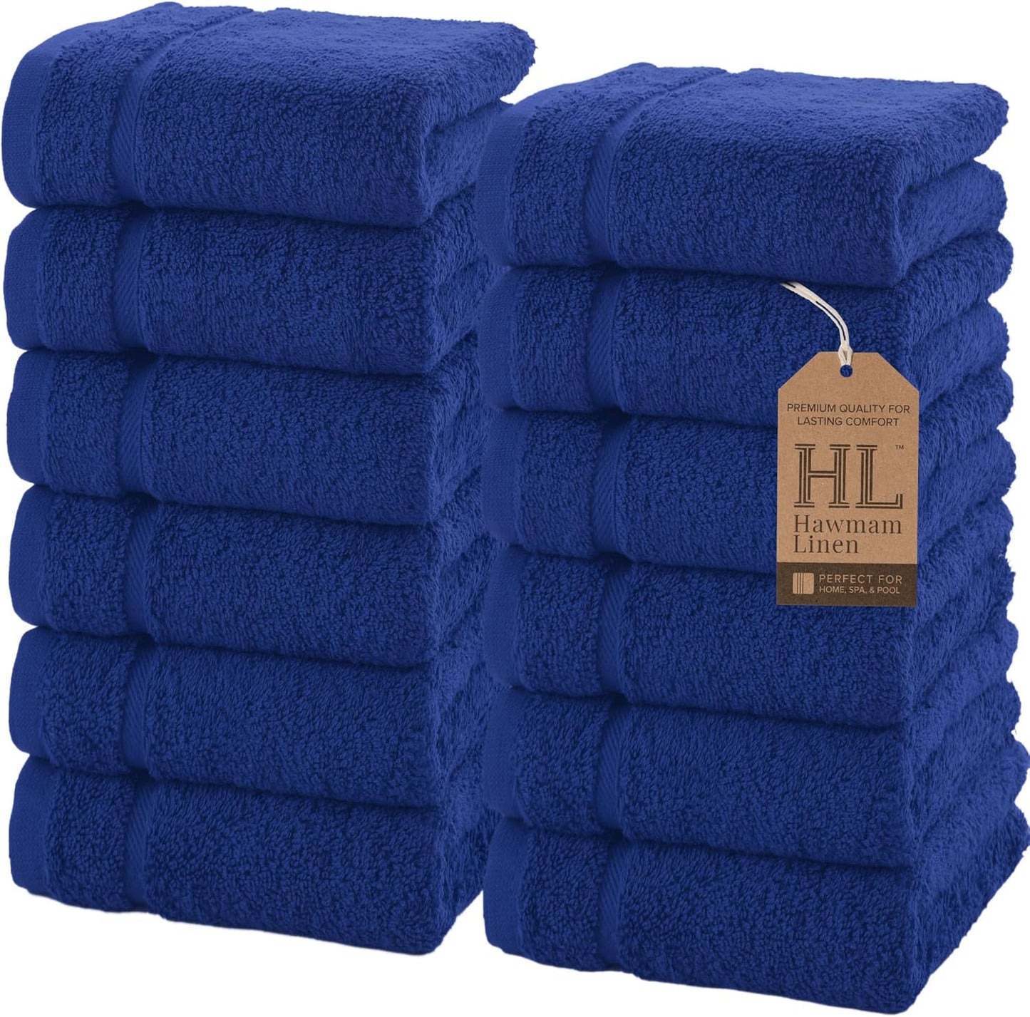 Hawmam Linen White Bath Towels 4 Pack 27 x 54 Inches 100% Turkish Cotton Soft Lightweight and Highly Absorbent Quick Drying Towels, Premium Quality Perfect for Daily Use