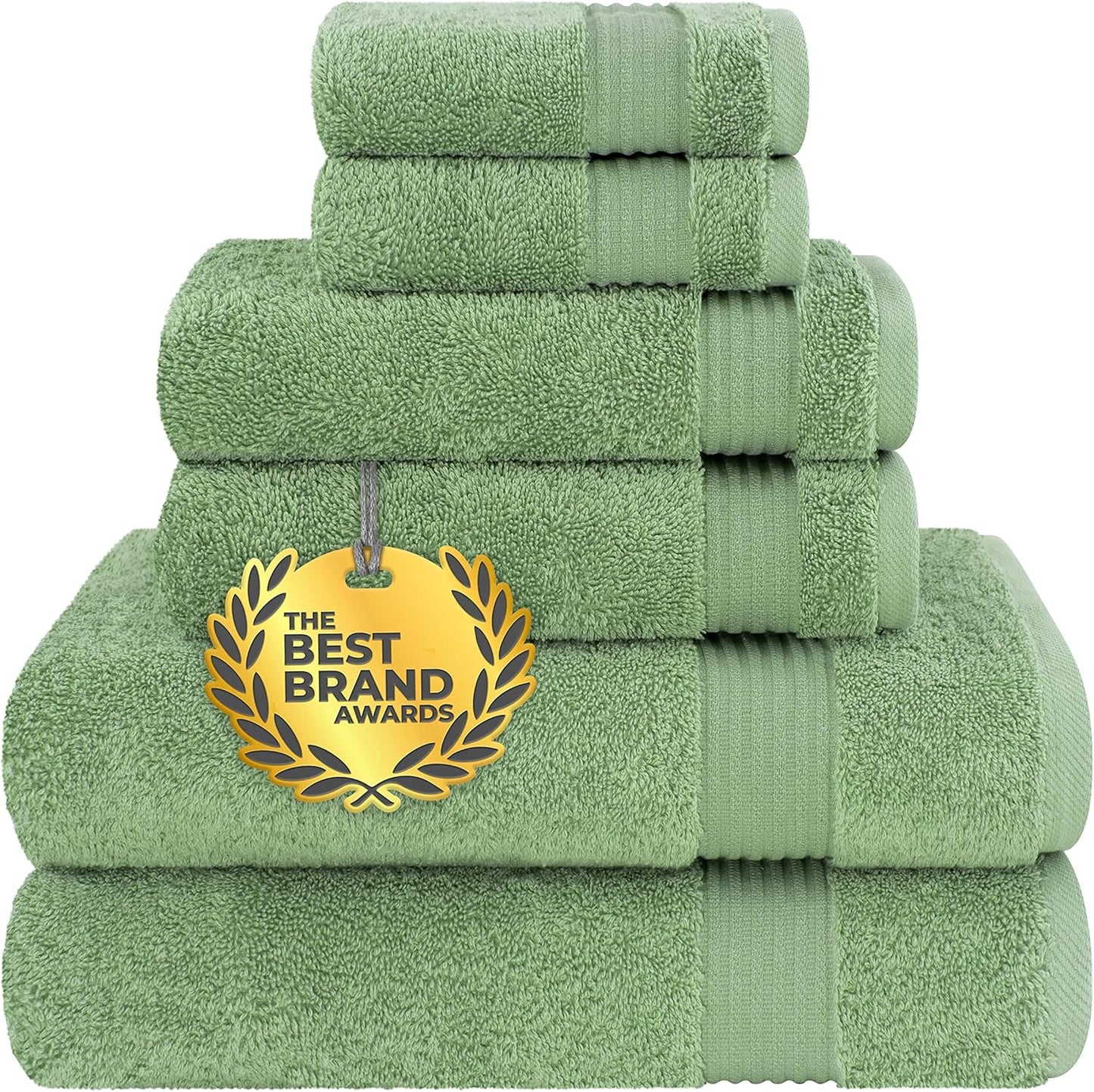 Cotton Paradise 4 Piece Turkish Bath Towels for Bathroom, Extra Large Soft Plush Towels Bathroom Set, Dark Gray