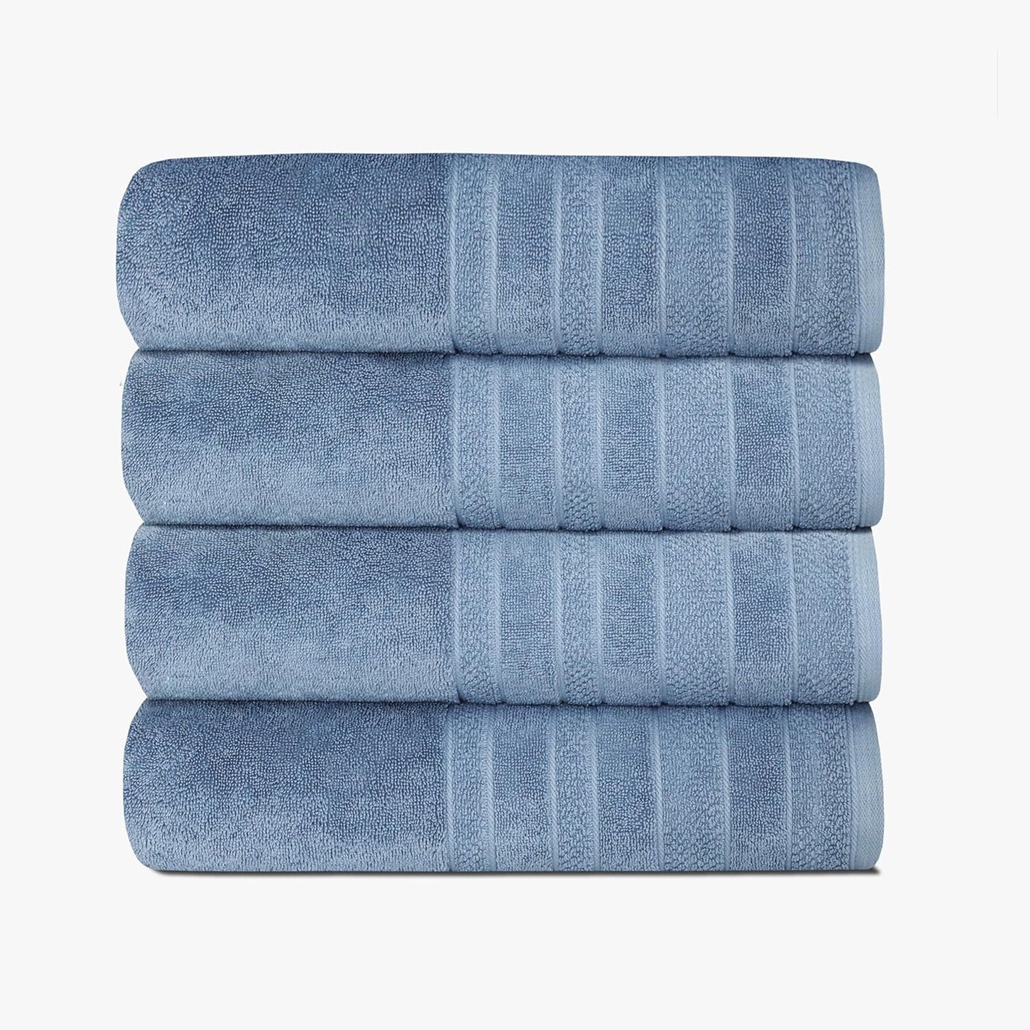 1888 Mills 725 GSM Premium 100% Cotton Bath Towels – Pack of 4 Luxury Bath Towel Set, 725 GSM, Super Soft & Highly Absorbent – Quick-Dry Plush Texture for Bathroom, Spa & Gym Use, Dark Grey