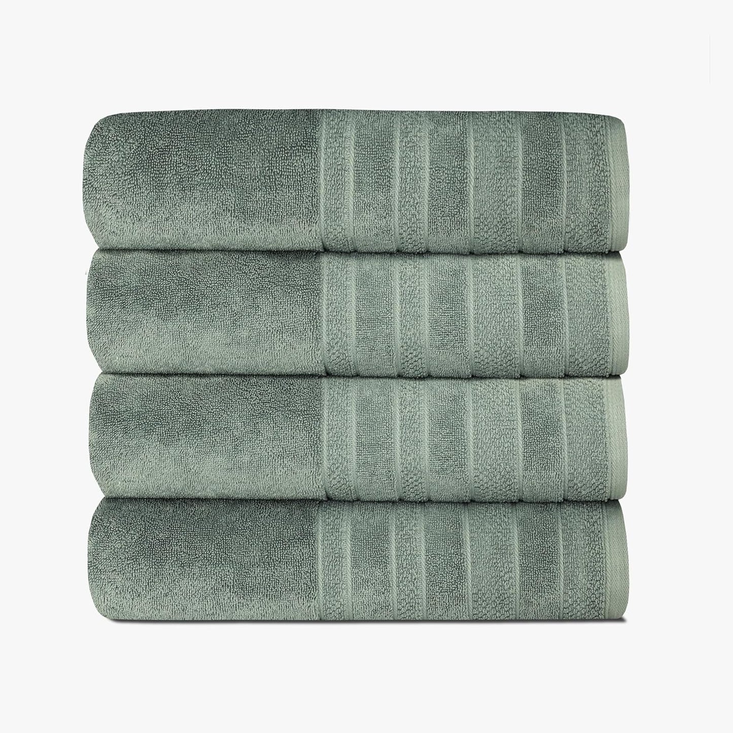 1888 Mills 725 GSM Premium 100% Cotton Bath Towels – Pack of 4 Luxury Bath Towel Set, 725 GSM, Super Soft & Highly Absorbent – Quick-Dry Plush Texture for Bathroom, Spa & Gym Use, Dark Grey
