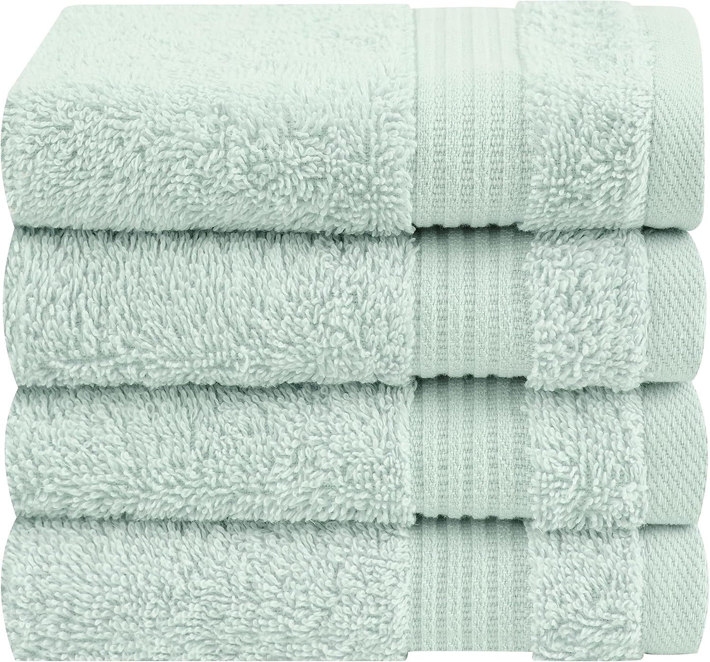 Cotton Paradise 4 Piece Turkish Bath Towels for Bathroom, Extra Large Soft Plush Towels Bathroom Set, Dark Gray