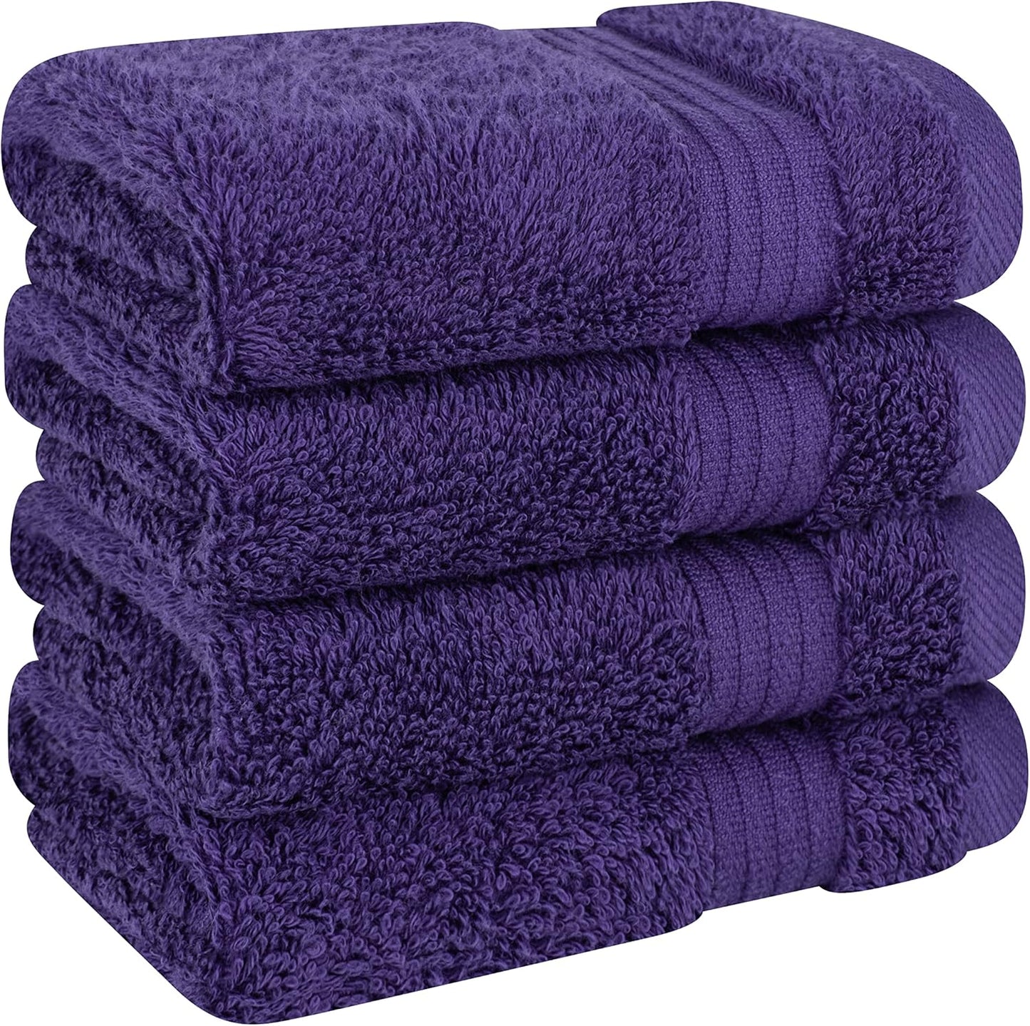 Cotton Paradise 4 Piece Turkish Bath Towels for Bathroom, Extra Large Soft Plush Towels Bathroom Set, Dark Gray