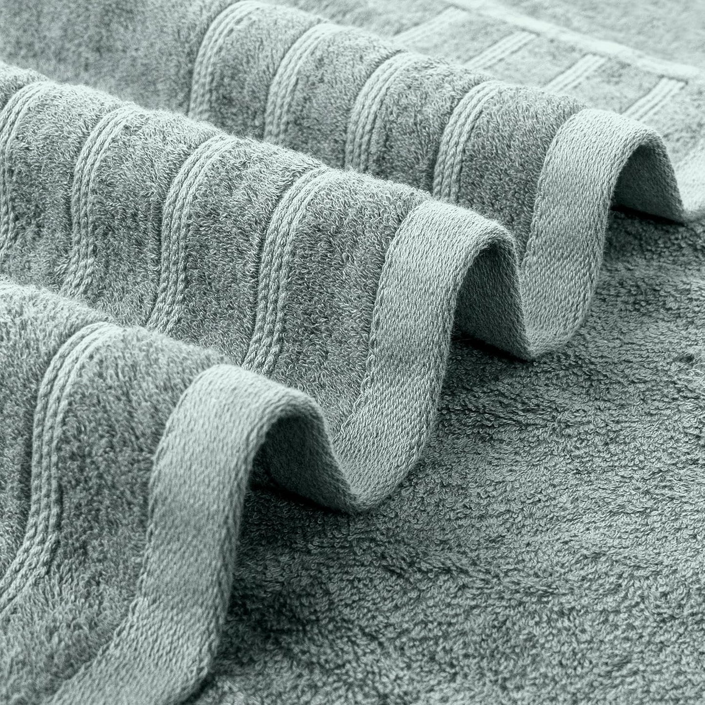 Avalon Towels Bath Towels Set of 4, Size 30 x 60 Inches, Highly Soft and Absorbent, Quick Drying, Lightweight, Perfect for Daily Use (Light Grey)