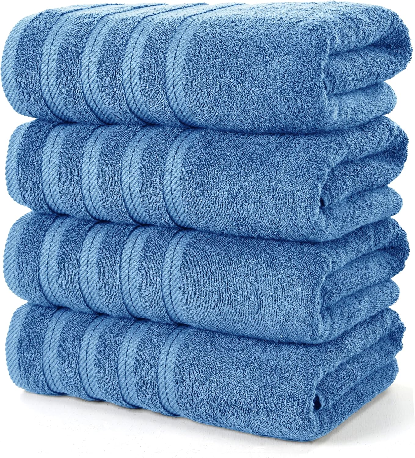 Utopia Towels 4 Pack Premium Extra Large Bath Towels Set, (30 x 60 Inches) 100% Ring Spun Cotton 500GSM, Lightweight and Highly Absorbent Quick Drying Towels, Perfect for Daily Use (Grey)