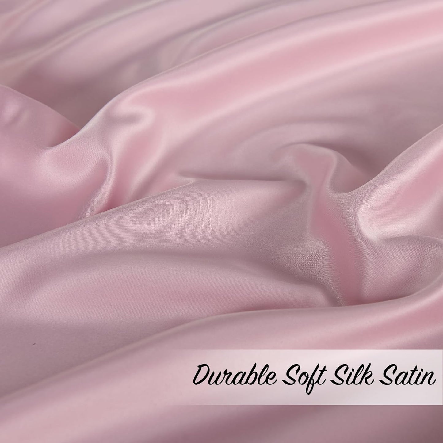 StangH Kids Curtains for Bedroom, French Romantic Style Ruffled Blush Curtains Soft Smooth Faux Silk Window Curtain Drapes for Girls/Nursery Decor/Dressing Room, Blush Pink, W52 x L95, 2 Panels