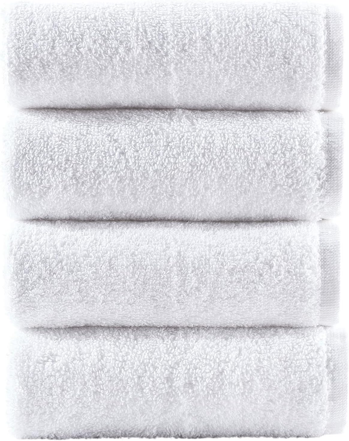 Hawmam Linen White Bath Towels 4 Pack 27 x 54 Inches 100% Turkish Cotton Soft Lightweight and Highly Absorbent Quick Drying Towels, Premium Quality Perfect for Daily Use