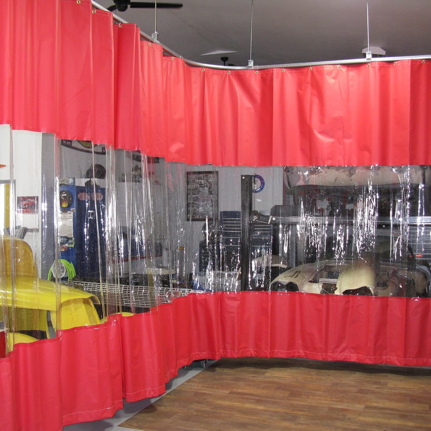 Garage Divider Curtains | Manage Your Garage Space | Quick Rolling and Easy to Clean | Divide Work Areas Quickly