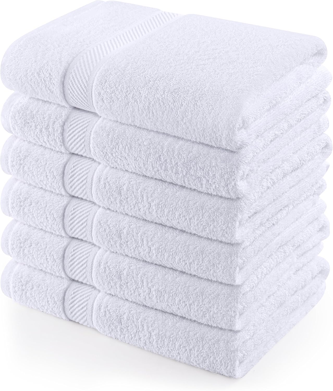 Utopia Towels 6 Pack Medium Bath Towel Set, 24 by 48 Inches, 500 GSM 100% Ring Spun Cotton, Lightweight and Highly Absorbent Quick Drying Premium Towels for Hotel, Spa and Bathroom, Grey