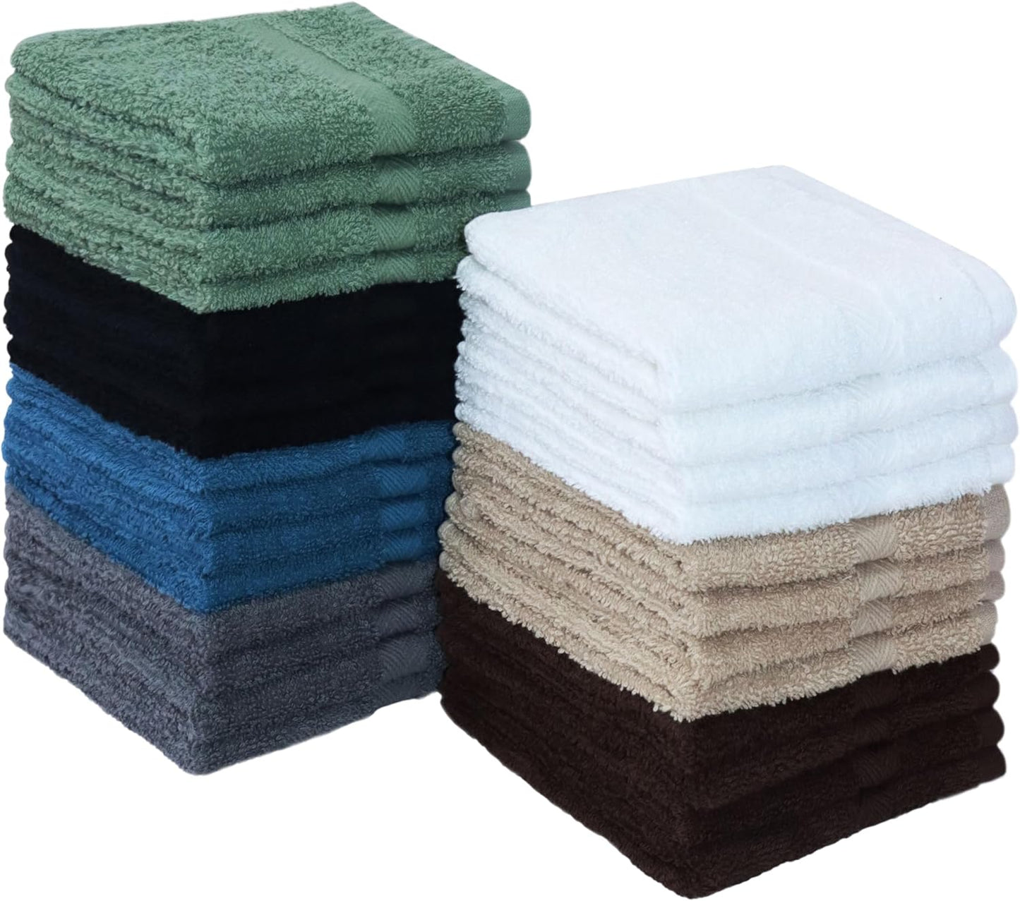 COTTON CRAFT Simplicity Bath Towel Set - 7 Pack Lightweight Absorbent Soft 100% Cotton Bath Towel - Everyday Quick Dry Luxury Hotel Spa Gym Shower Beach Pool Camp Travel Dorm Towel - 27 x 52 - Blue