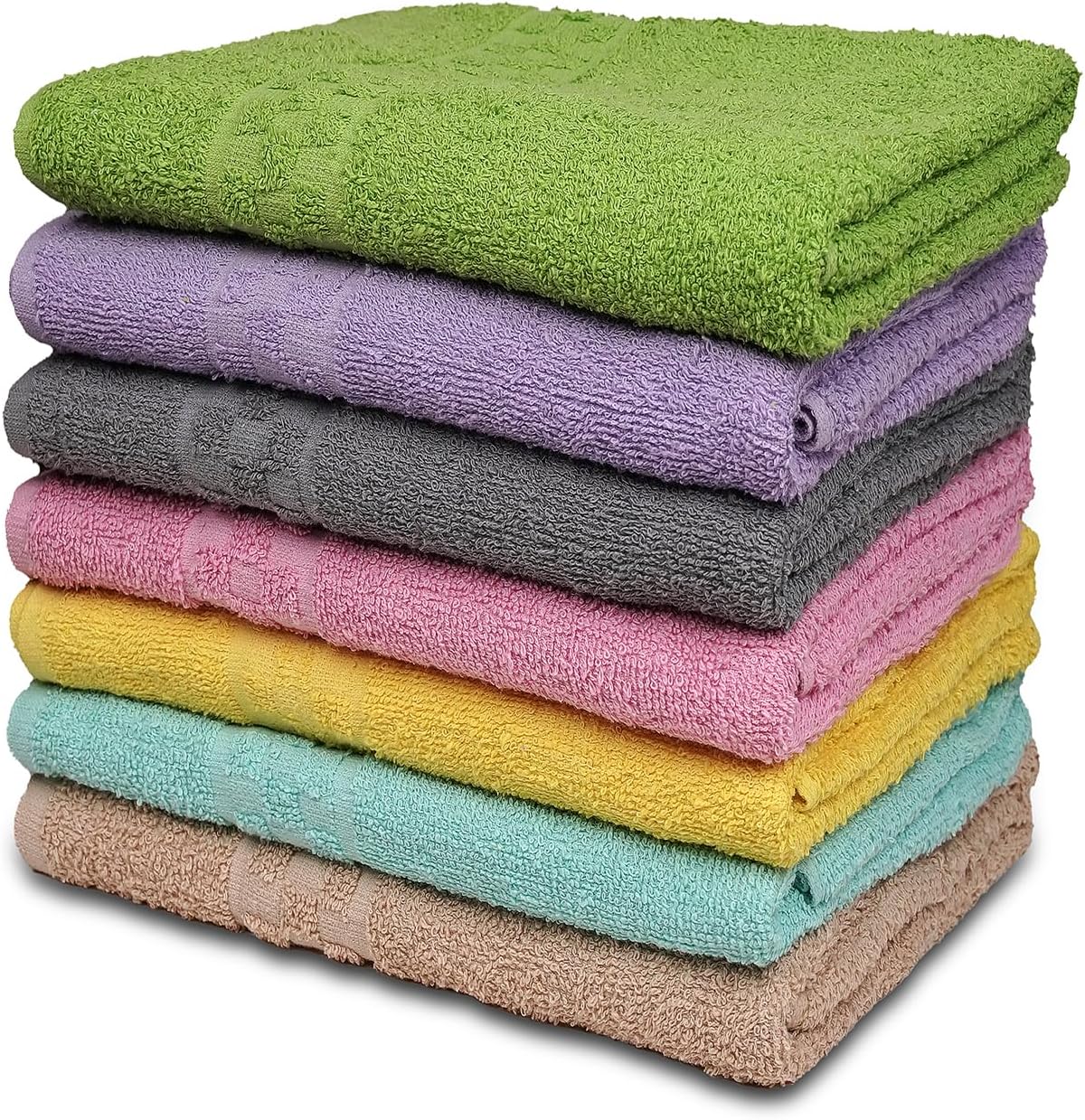 ZUPERIA 7-Pack Bath Towels - 30" x 54" - Ultra Soft 100% Cotton Large Bath Towels- Highly Absorbent for Bathroom, Pool, Gym, Spa, and Hotel Use (Colors Variety)