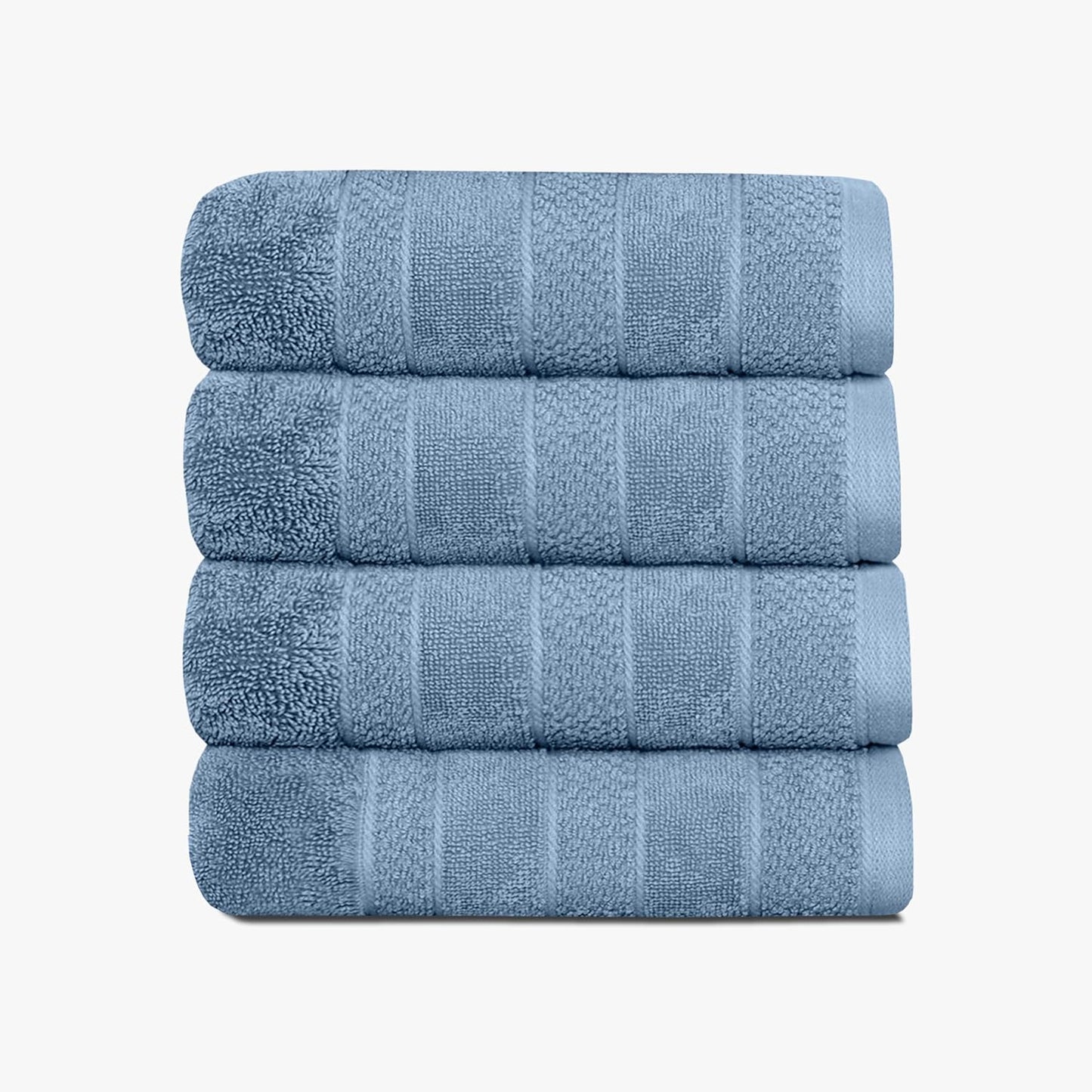 1888 Mills 725 GSM Premium 100% Cotton Bath Towels – Pack of 4 Luxury Bath Towel Set, 725 GSM, Super Soft & Highly Absorbent – Quick-Dry Plush Texture for Bathroom, Spa & Gym Use, Dark Grey