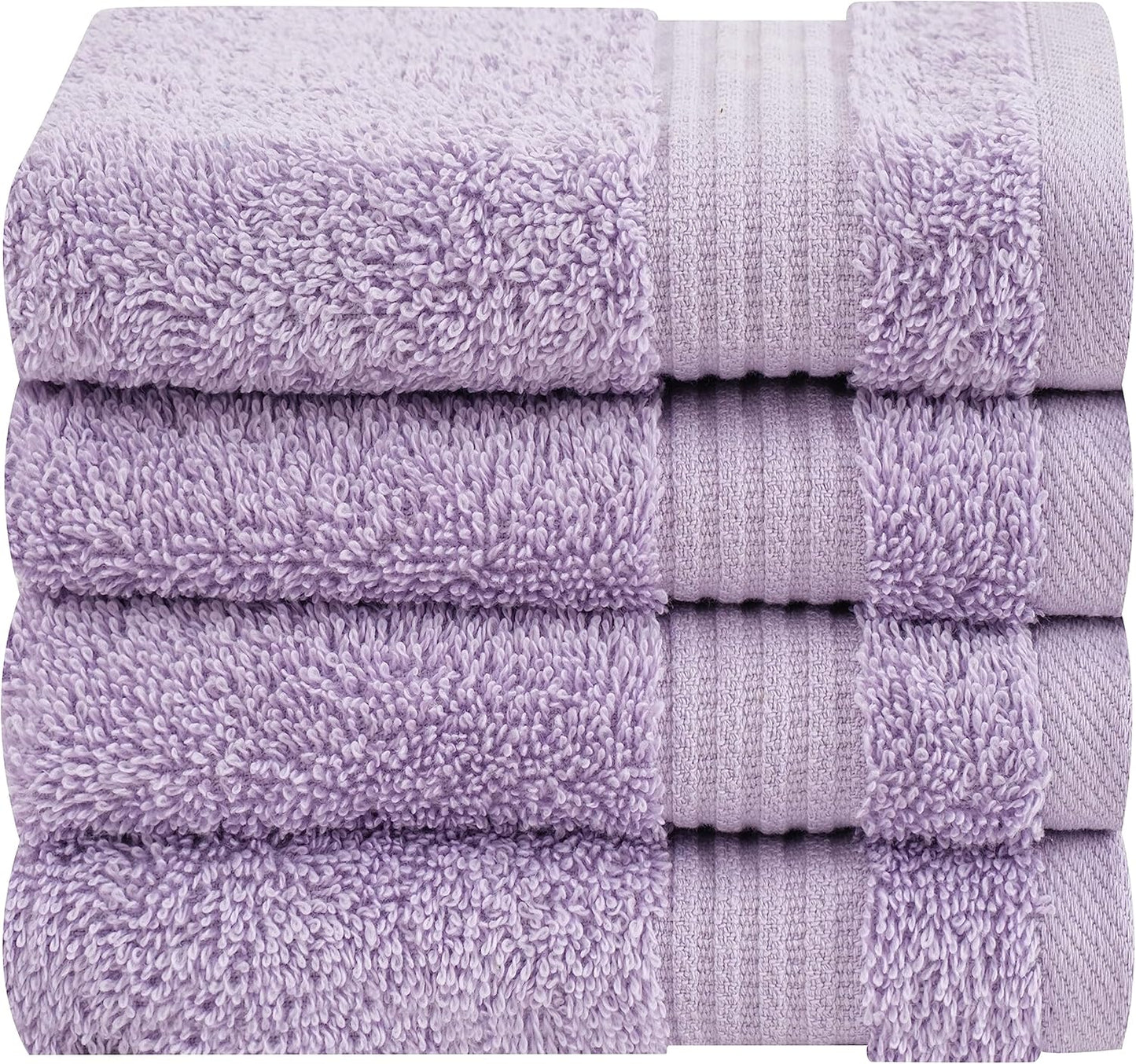 Cotton Paradise 4 Piece Turkish Bath Towels for Bathroom, Extra Large Soft Plush Towels Bathroom Set, Dark Gray
