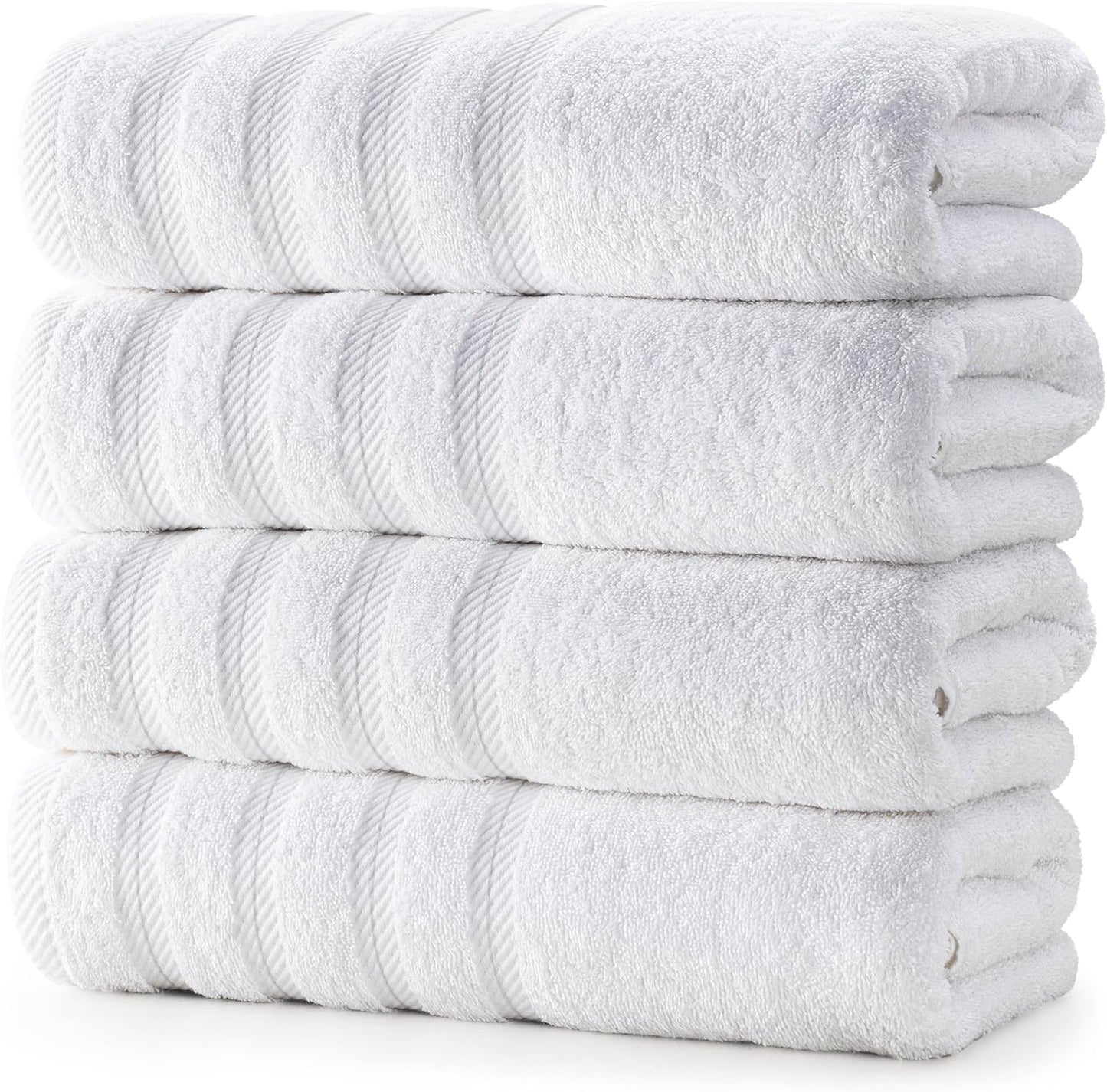 Utopia Towels 4 Pack Premium Extra Large Bath Towels Set, (30 x 60 Inches) 100% Ring Spun Cotton 500GSM, Lightweight and Highly Absorbent Quick Drying Towels, Perfect for Daily Use (Grey)