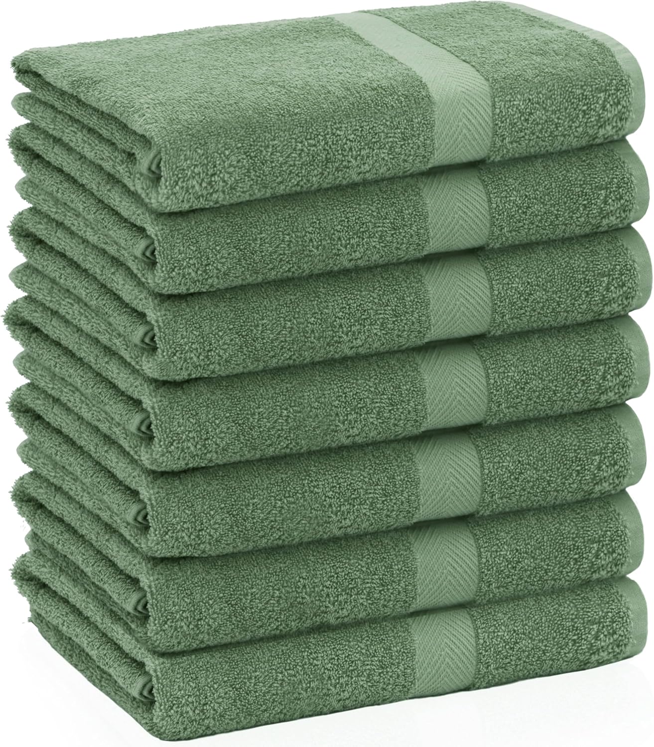COTTON CRAFT Simplicity Bath Towel Set - 7 Pack Lightweight Absorbent Soft 100% Cotton Bath Towel - Everyday Quick Dry Luxury Hotel Spa Gym Shower Beach Pool Camp Travel Dorm Towel - 27 x 52 - Blue