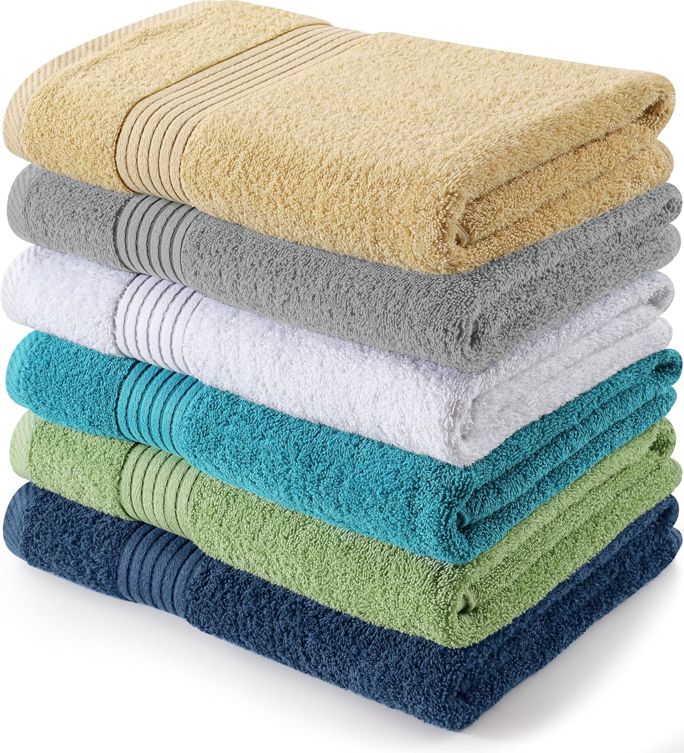 Utopia Towels 4 Pack Bath Towels Set, 27 by 54 Inches, 100% Ring Spun Cotton, Quick Dry, Highly Absorbent, Soft Feel Towels, Perfect for Daily Use, White