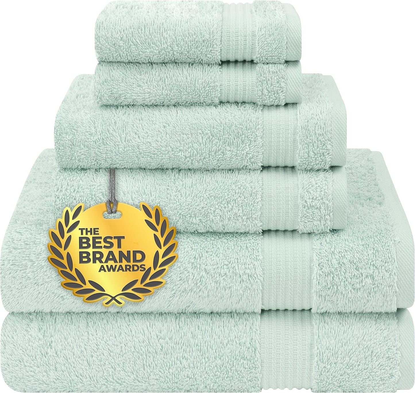 Cotton Paradise 4 Piece Turkish Bath Towels for Bathroom, Extra Large Soft Plush Towels Bathroom Set, Dark Gray