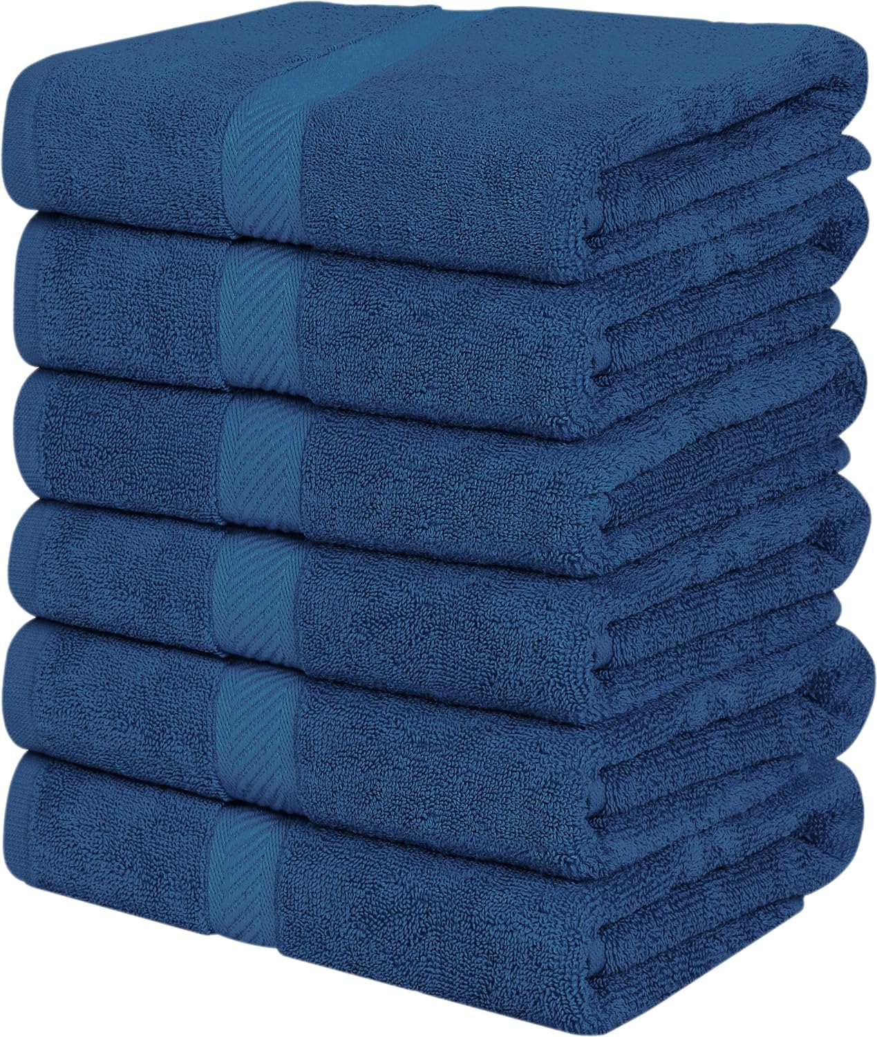 Utopia Towels 6 Pack Medium Bath Towel Set, 24 by 48 Inches, 500 GSM 100% Ring Spun Cotton, Lightweight and Highly Absorbent Quick Drying Premium Towels for Hotel, Spa and Bathroom, Grey
