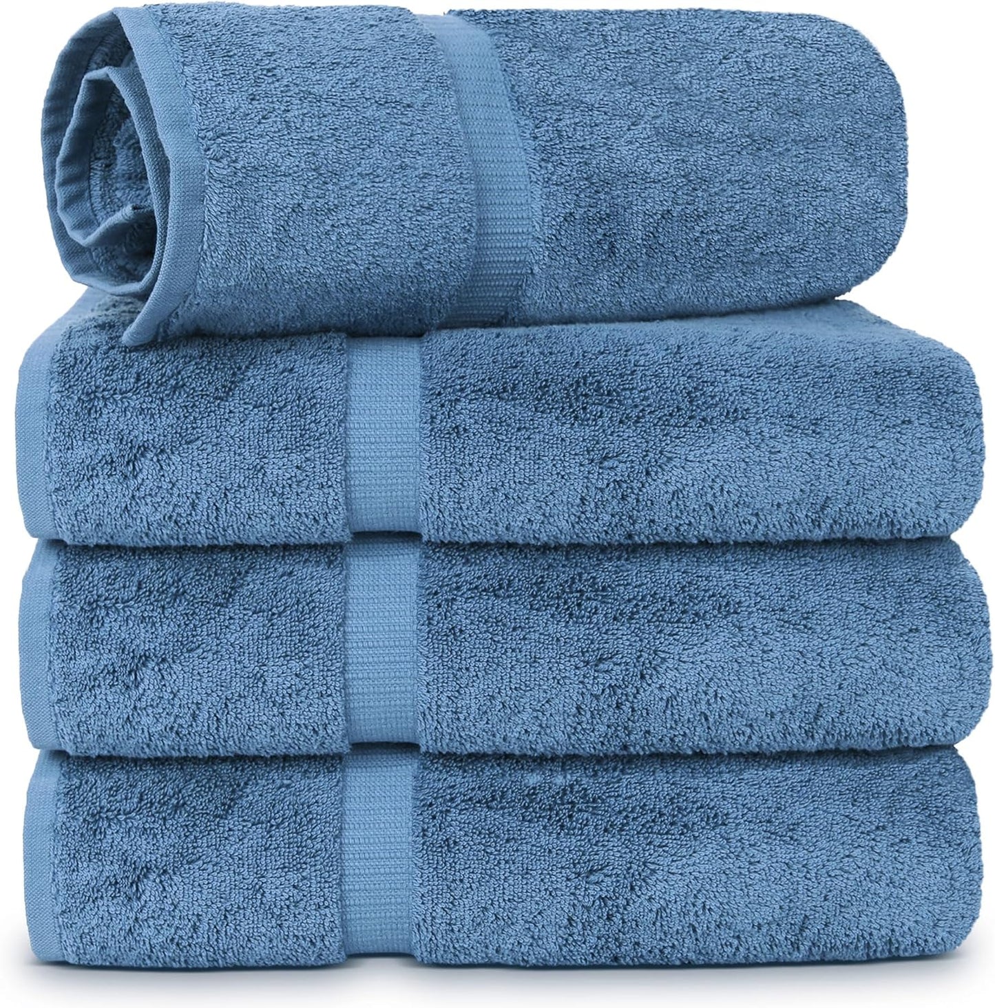 Chakir Turkish Linens | Hotel & Spa Quality 100% Cotton Premium Turkish Towels | Soft & Absorbent (4-Piece Bath Towels, White)