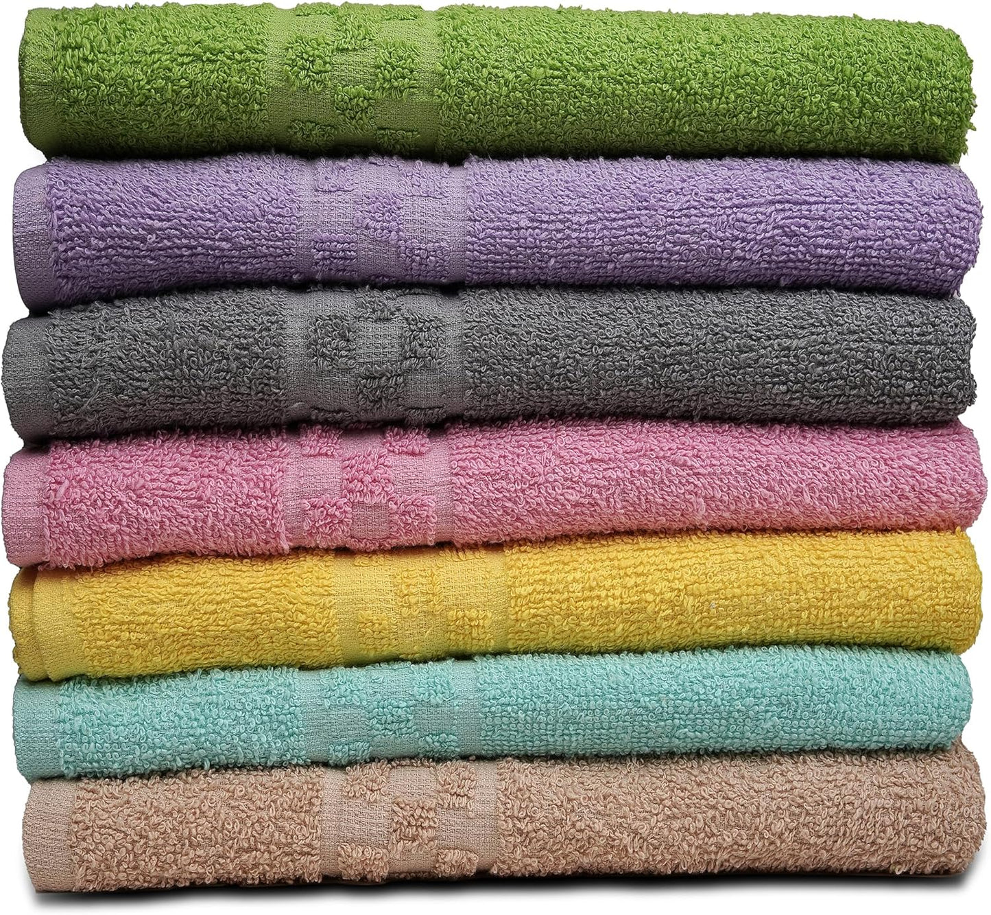 ZUPERIA 7-Pack Bath Towels - 30" x 54" - Ultra Soft 100% Cotton Large Bath Towels- Highly Absorbent for Bathroom, Pool, Gym, Spa, and Hotel Use (Colors Variety)