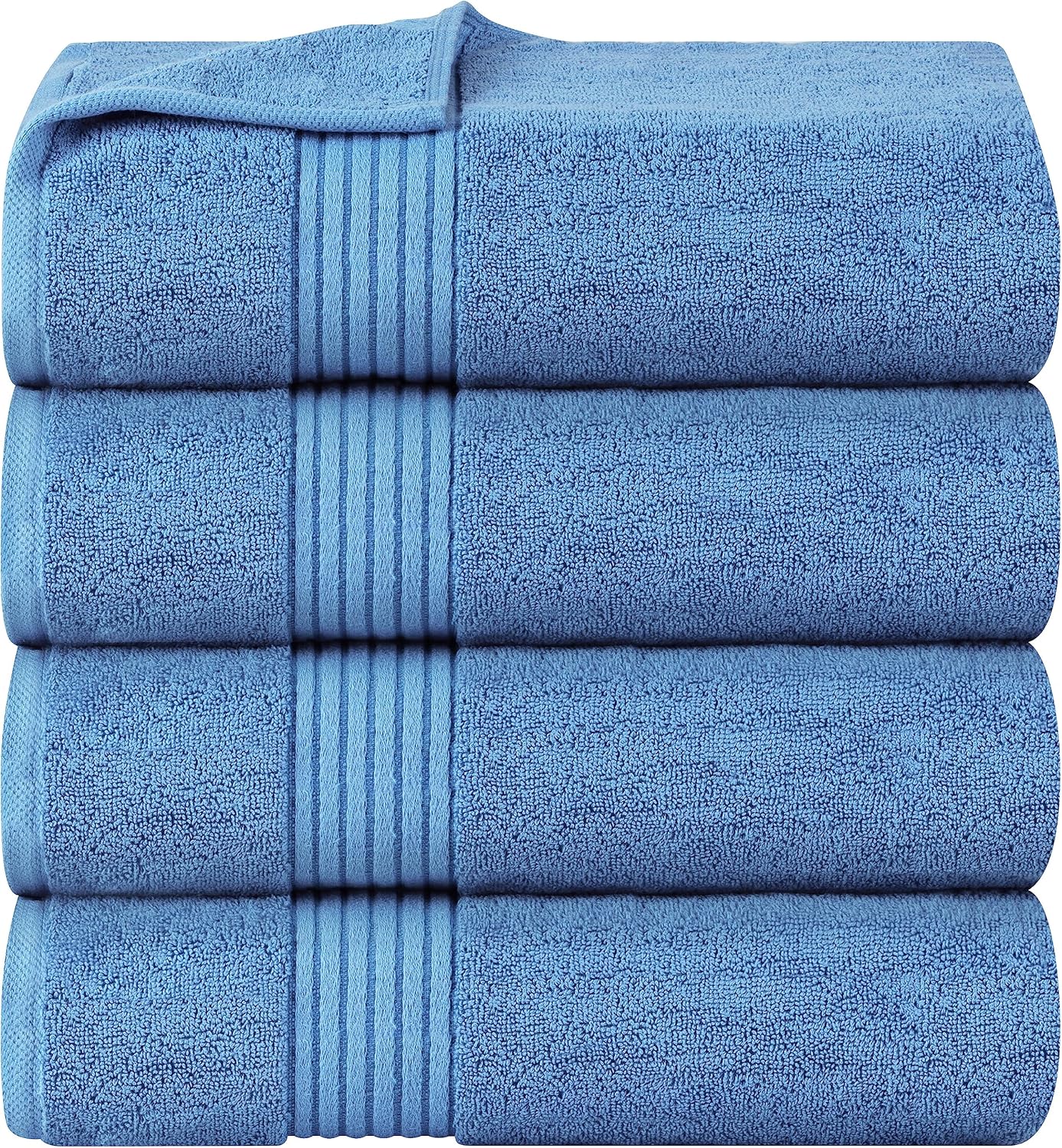 Utopia Towels 4 Pack Bath Towels Set, 27 by 54 Inches, 100% Ring Spun Cotton, Quick Dry, Highly Absorbent, Soft Feel Towels, Perfect for Daily Use, White